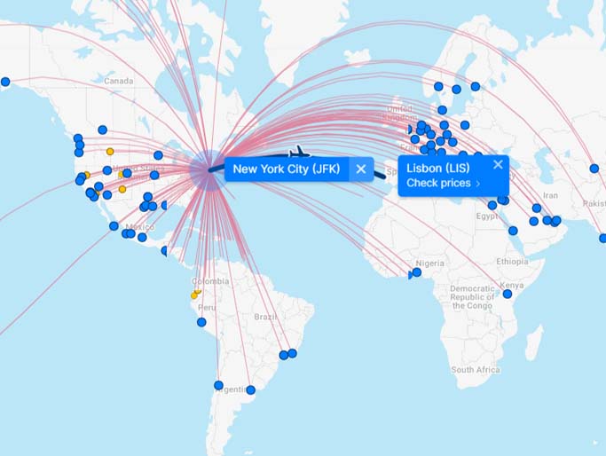 USA to Europe flight time